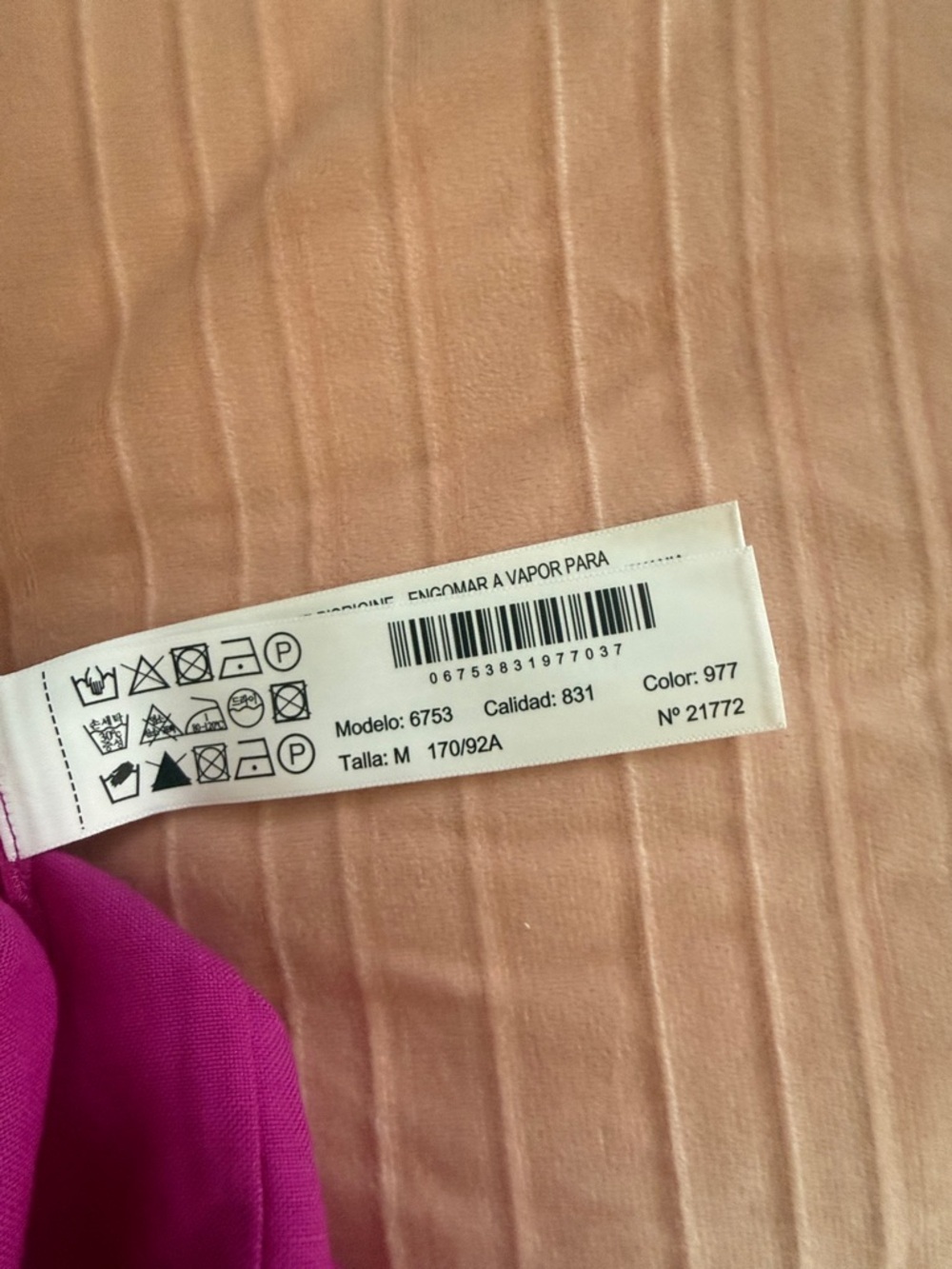 Massimo Dutti Fuchsia Pink Linen Blend Strappy Straps Midi Dress Slip Dress Sz M - Picture 14 of 16